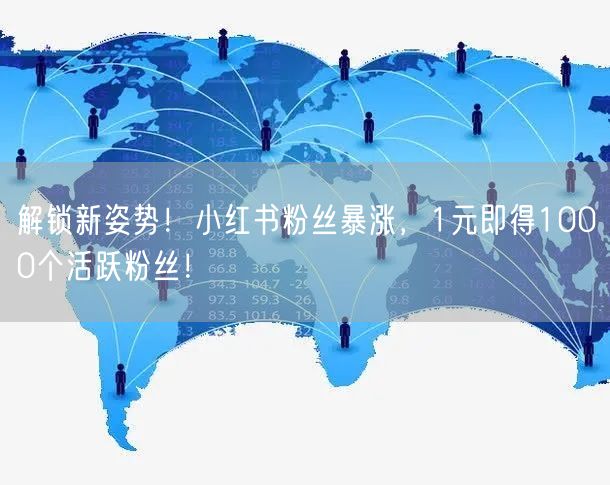 解锁新姿势！小红书粉丝暴涨，1元即得1000个活跃粉丝！