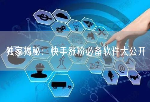 独家揭秘：快手涨粉必备软件大公开
