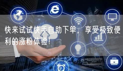 快来试试快手自助下单，享受极致便利的涨粉体验！