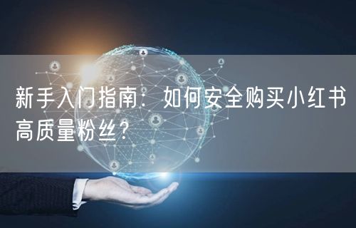 新手入门指南：如何安全购买小红书高质量粉丝？