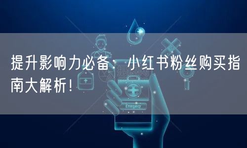 提升影响力必备：小红书粉丝购买指南大解析！