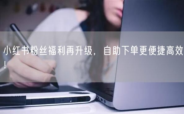 小红书粉丝福利再升级，自助下单更便捷高效！