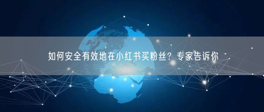 如何安全有效地在小红书买粉丝？专家告诉你