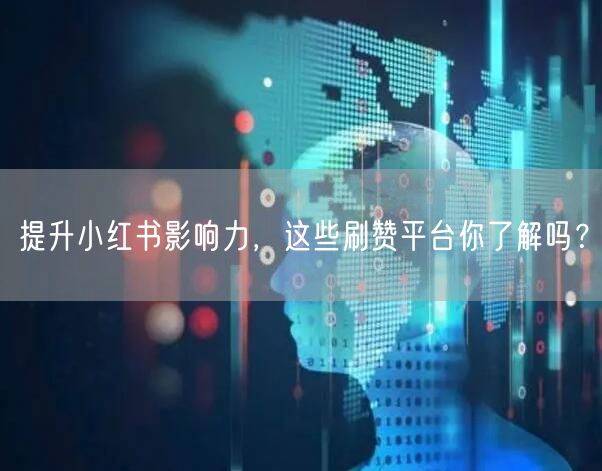 提升小红书影响力，这些刷赞平台你了解吗？