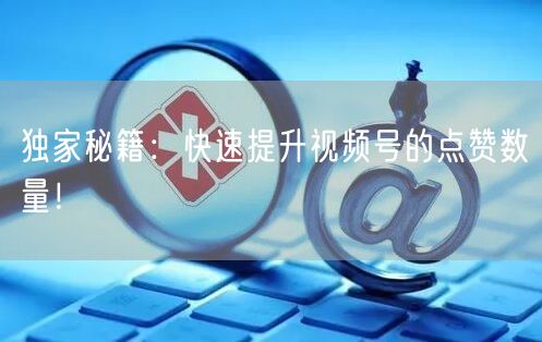 独家秘籍：快速提升视频号的点赞数量！