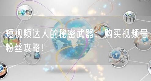 短视频达人的秘密武器：购买视频号粉丝攻略！