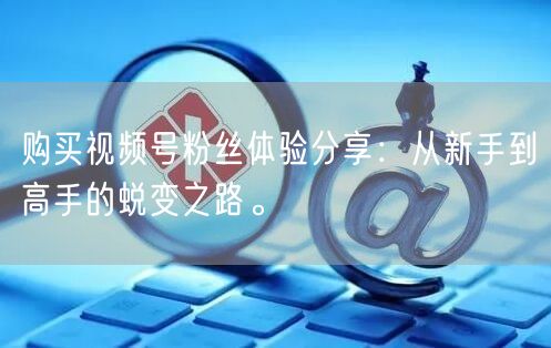 购买视频号粉丝体验分享：从新手到高手的蜕变之路。