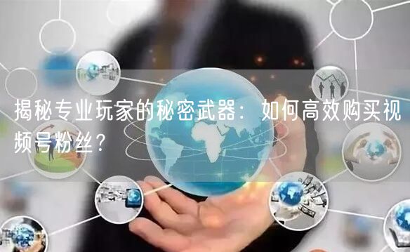 揭秘专业玩家的秘密武器：如何高效购买视频号粉丝？