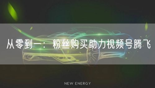 从零到一：粉丝购买助力视频号腾飞