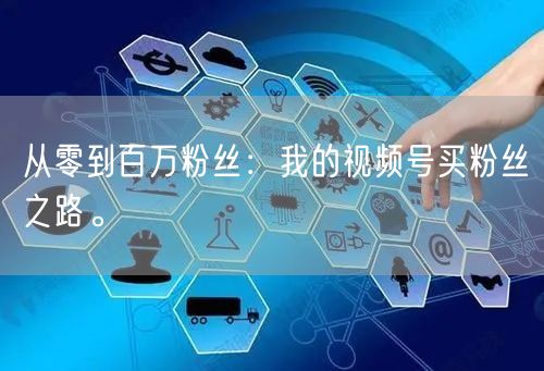 从零到百万粉丝：我的视频号买粉丝之路。
