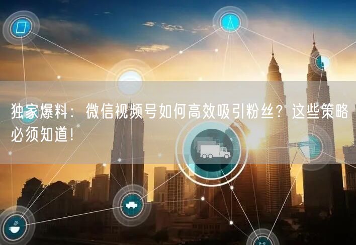 独家爆料：微信视频号如何高效吸引粉丝？这些策略必须知道！