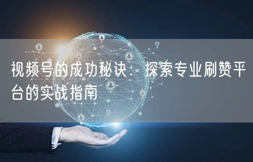 视频号的成功秘诀：探索专业刷赞平台的实战指南