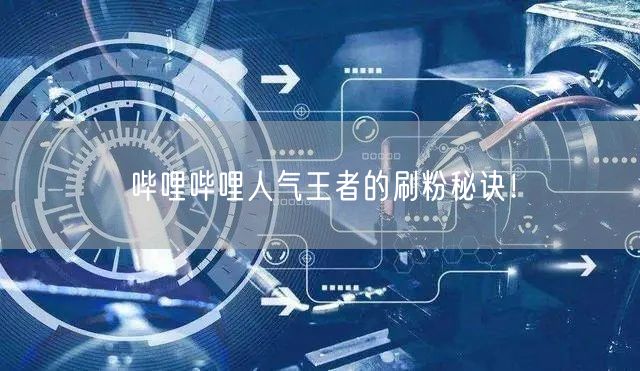 哔哩哔哩人气王者的刷粉秘诀！