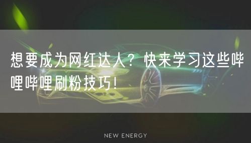 想要成为网红达人？快来学习这些哔哩哔哩刷粉技巧！