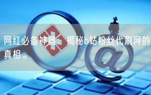 网红必备神器：揭秘b站粉丝代刷网的真相。