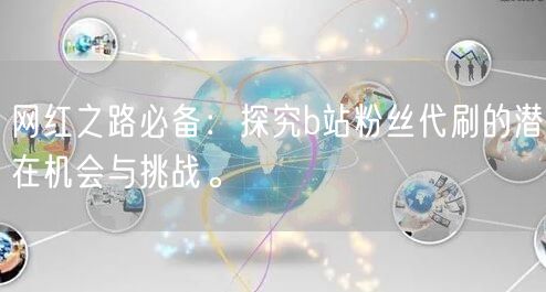 网红之路必备：探究b站粉丝代刷的潜在机会与挑战。
