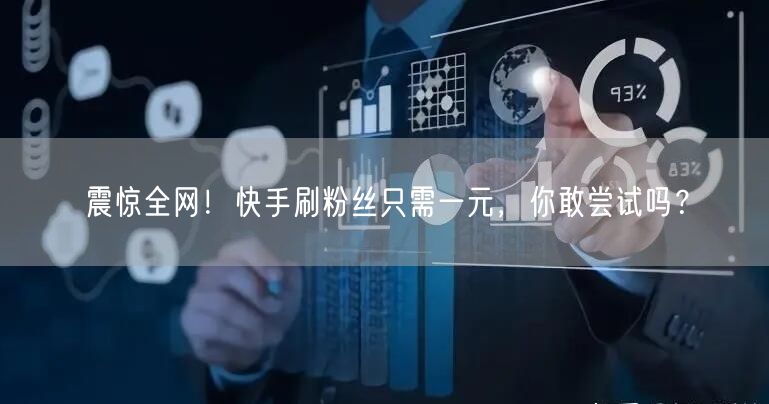 震惊全网！快手刷粉丝只需一元，你敢尝试吗？