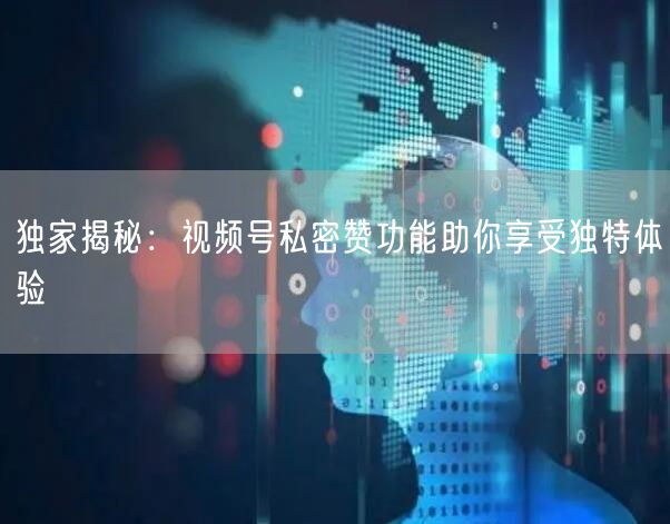独家揭秘：视频号私密赞功能助你享受独特体验