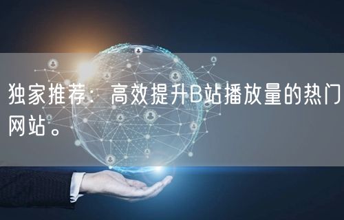 独家推荐：高效提升B站播放量的热门网站。